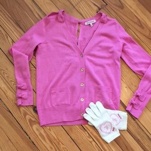 Juicy Couture pink cardigan sweater